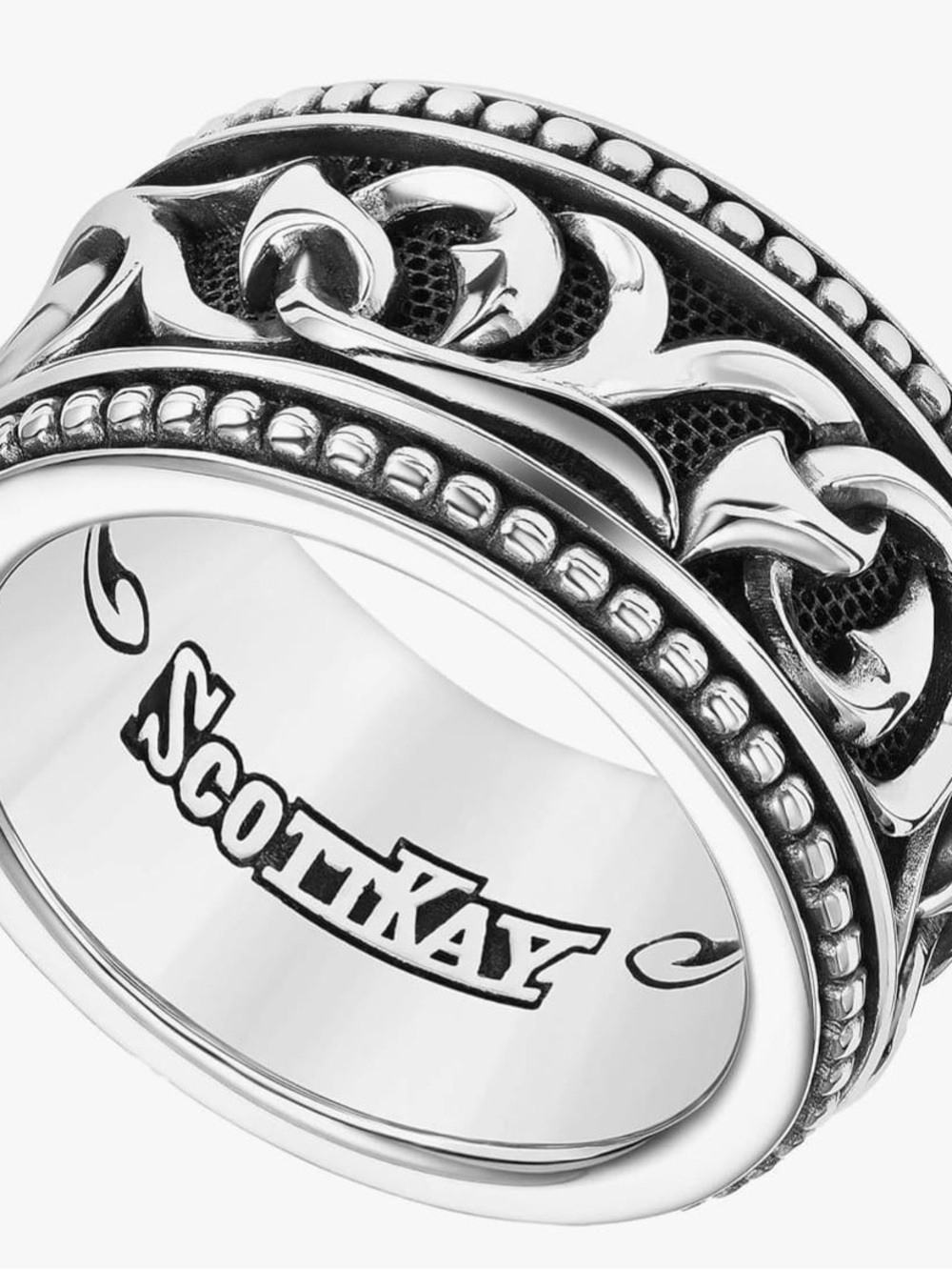 Scott Kay 14.5 mm Men's Ring. SIZE 13. Sterling Silver 925 UnKaged Sparta. Hice